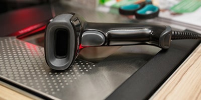 A barcode scanner supplied by Paperless Integrated Solutions.