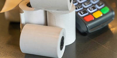 Thermal paper supplied by Paperless Integrated Solutions.